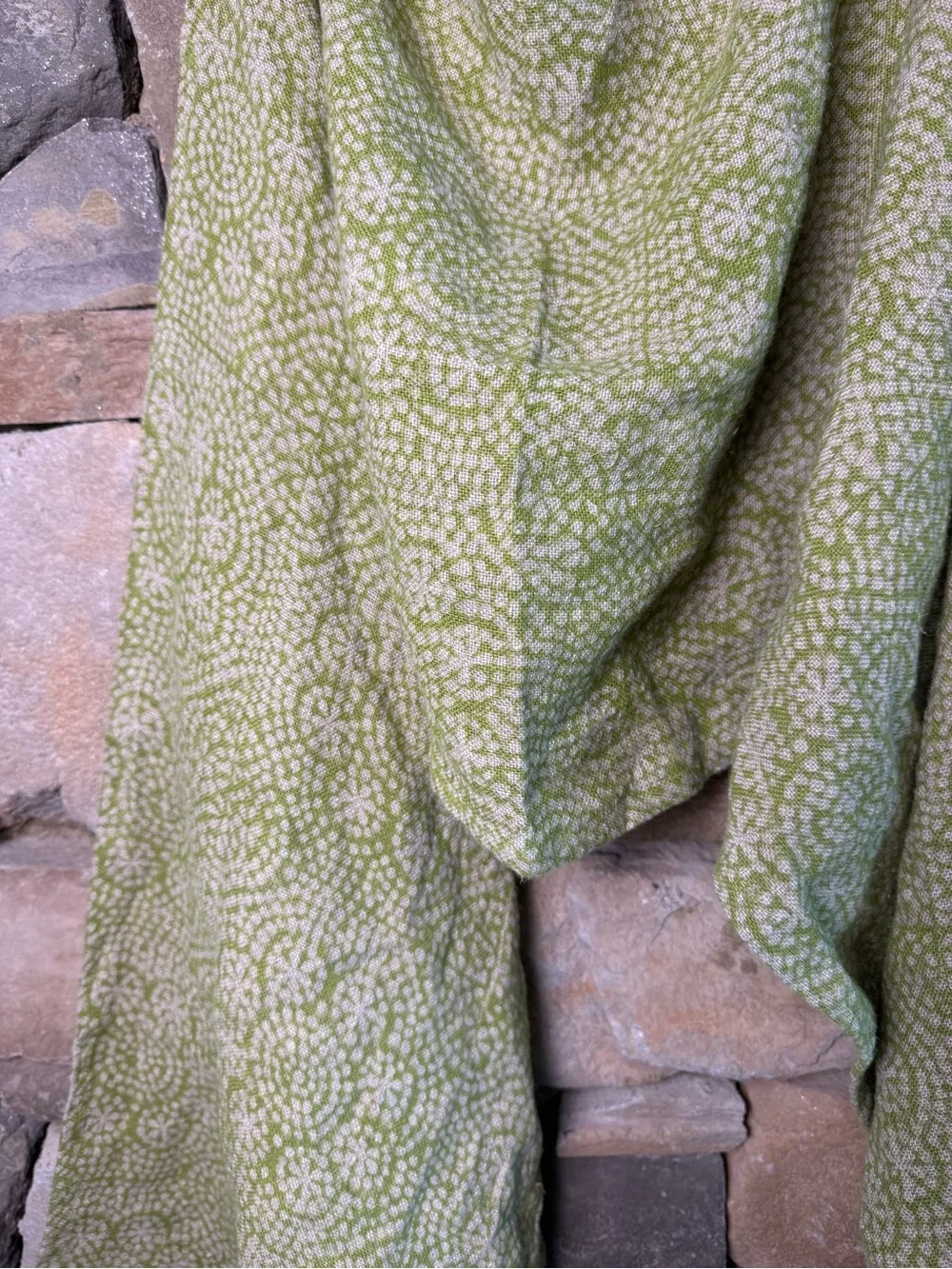 New🌟Terrain-Wisteria Dot Linen Runner-Green